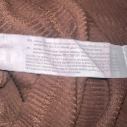 Bershka Brown Ribbed Sleeveless Bodycon Mini Dress - Size Small