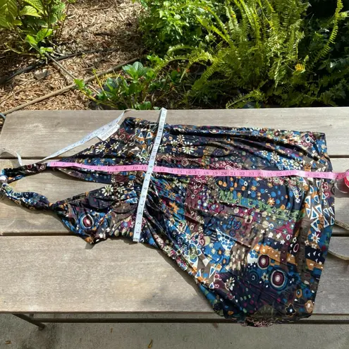 Olian Womens Top Size Large Maternity Fall Colors Floral Halter Dress NEW