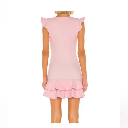 Susana Monaco Revolve Sleeveless Ruffle Hem Dress in Baby Pink Sz M