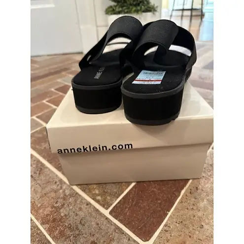 Anne Klein  Black Metallic Sandals size 10 NWB