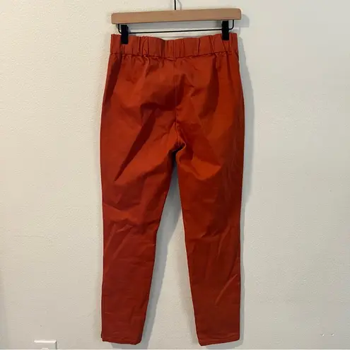 Soft Surroundings Orange Metro Denim Pull On Snap Ankle Jeggings Leggings Size S