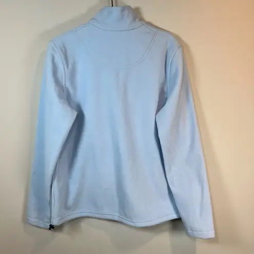 Natural Reflections Women's Full Zip Fleece Jacket Light Blue Zip Pockets Medium