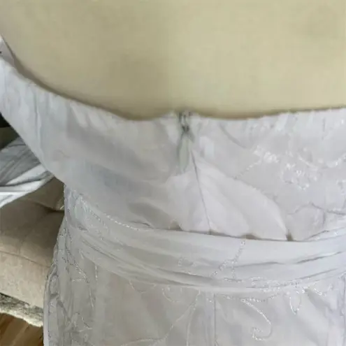 Bisou Bisou White Eyelet Halter Fit-and-Flare Dress Size 10 Casual Summer