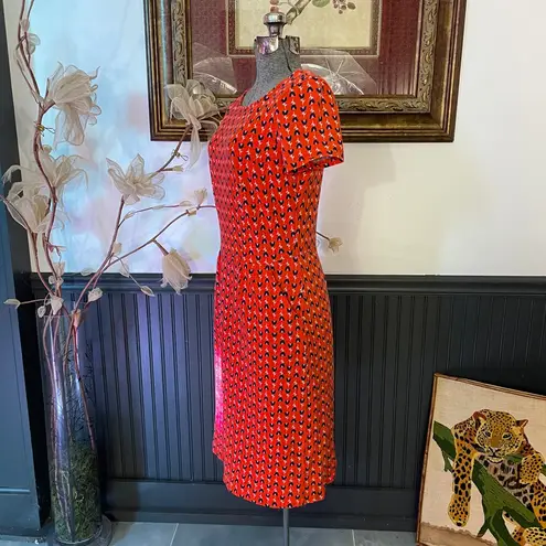 Boden Phoebe Orange Popsicle Tulip Print Cotton Dress w Pockets