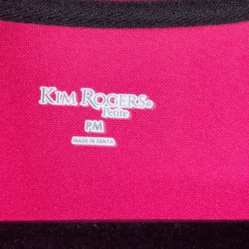 kim rogers  Pink Full Zip Stretchy Athletic Sweatshirt Women's Size Petite Medium