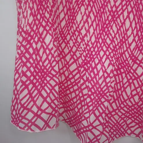 Rene Margo 1X Pink White Peasant Top Plus