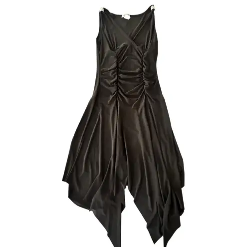 Body Central Vintage Black Sleeveless Asymmetrical Hem Dress