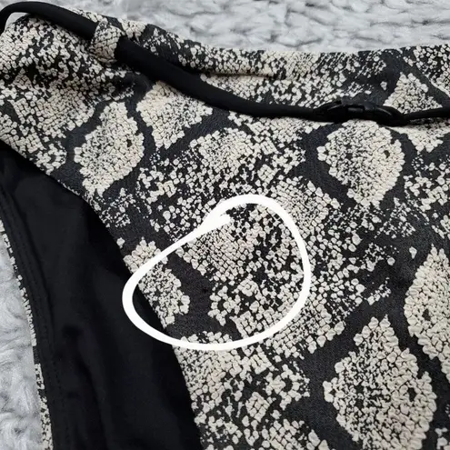 ANDIE READ Swim Snakeskin Snake Print Riviera Belted High Waisted Bottom Small