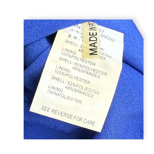 FRNCH 𒀭 Shimmery Sleeveless A Line “Tent” Dress 𒀭Royal Blue 𒀭L