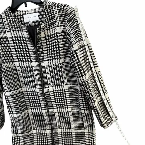 Cupcakes And Cashmere Fernando Jacket Small Black White Houndstooth Preppy