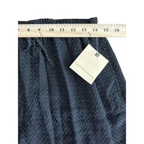 Dana Buchman NWT $208 Size 8 Lined Stretch Zigzag Navy Cream Straight Leg #X3-3