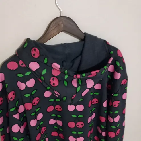 Sanrio Bioworld XL Adult Kuromi X Hello Kitty Polka Dot Hoody Sweatshirt Top Pink