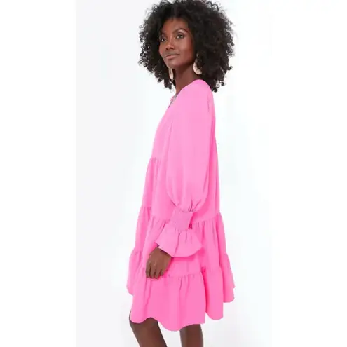Tuckernuck/Pomander Place Electric Pink Crepe Kenzo Dress Size XS
