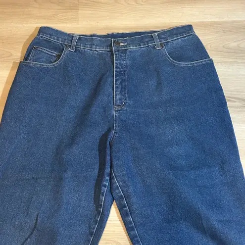 Denim + Co. Blue High Rise Straight Leg Jeans Women's Size 18W Cotton Spandex
