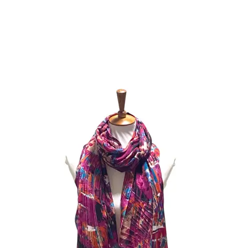 Boutique Abstract Print Blanket Scarf Pink One Size