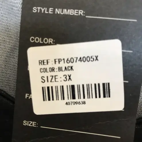 Reborn Midi Dress with Batwing Hem and 3/4 Sleeves Black Turquoise Floral 3X