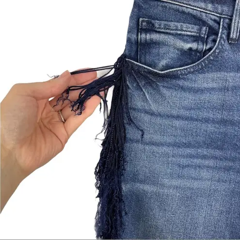 3x1  Higher Ground Fringe Crop Straight Leg Jeans