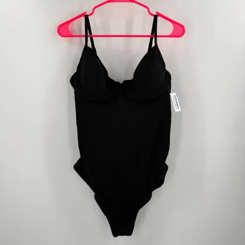 Old Navy  Swimsuit Size Medium NWT One Piece Balconette Blackjet Underwire Swim