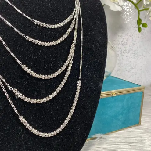 🆕 Simply Vera Wang Silver & Rhinestone Necklace