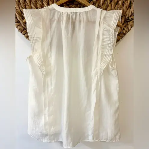 Current Air Sleeveless Pleated Top with Ruffles Size Small