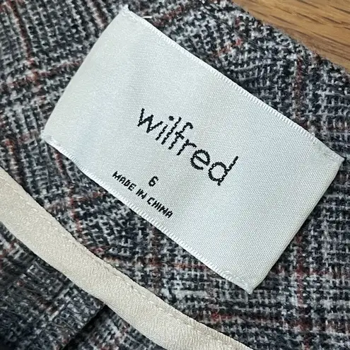 Wilfred Cropped Pants Size 6 Plaid Wool Cashmere Blend Career Business Work