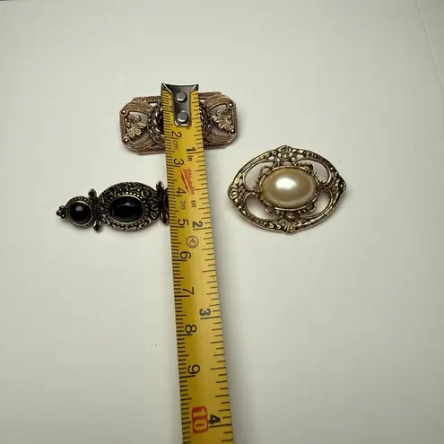 1928 Collection Brooch Pin Lot Of 3 Retro Art Deco Style