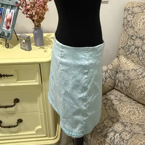 Crown & Ivy  Green Wrap Mini Skirt Casual