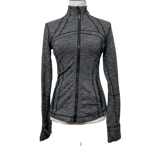 Lululemon Define Jacket Women's Size 6 Luon Black Heathered Variegated Knit