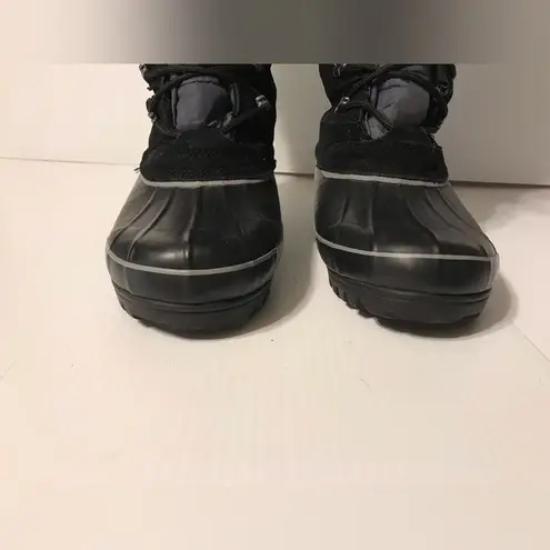 Khombu winter black suede leather lined boots women size 10