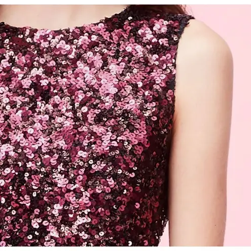 Rebecca Taylor New. plum stretch sequin top.