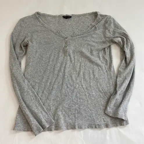 Massimo Dutti Long Sleeve Cool Distressed Look Basic