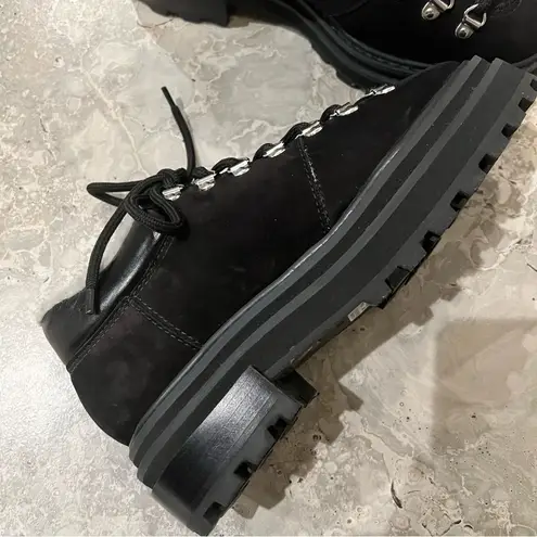 Schutz Lucille Faux Shearling-Lined Suede Hiking Boots Size 7 New in Dust Bag