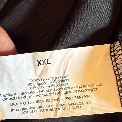 Vintage America Black Cherry Print Women's Top size XXL