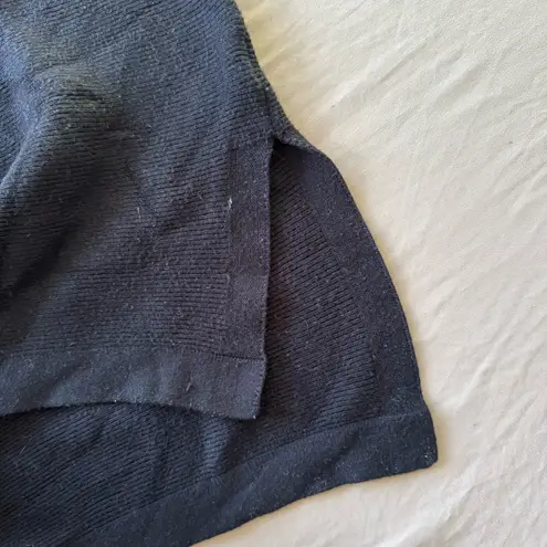 Oversized Turtleneck Tunic Sweater Blue