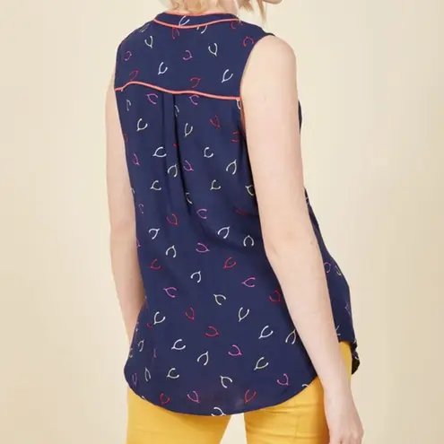 Modcloth  Cafe au Soleil wishbone retro blouse