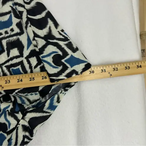 Laundry by Design NWT  Aztec Print Knit Tie-Front Poncho Women’s OS Blue