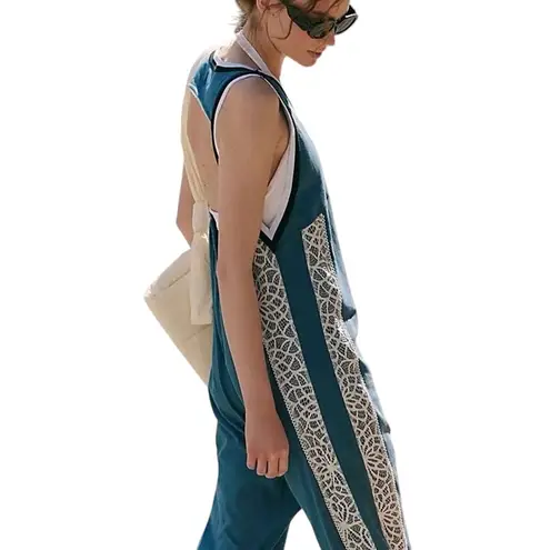 FREE PEOPLE / FP MOVEMENT Day Trip Onesie in Skyline Blue Size XL New w/ Tag SOO