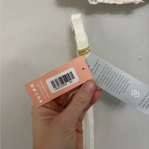 Thirdlove NWT 24/7 Classic Lace Strapless Bra in Ivory/White - Size 38A