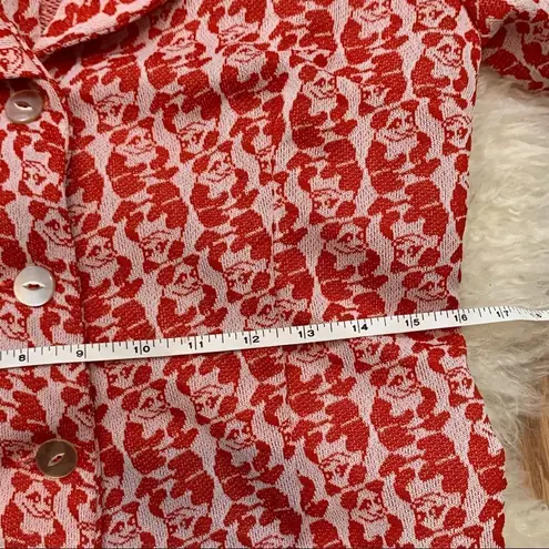 Vintage handmade red panda skirt suit Red Size 4