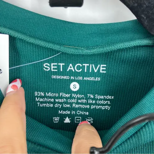 Set Active Sculptflex Power Leggings and Crop Top Set in Mojito