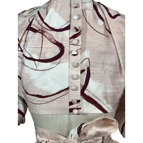 AJE Psychedelia Cut Out Mini Dress in Whimsical Dove 2 New Womens Cut out Party Pink