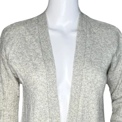 J.Crew Sweater Womens Small Gray Cardigan Merino Wool Open Front Casual Preppy