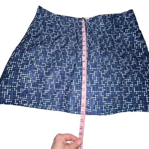 Slazenger  Womens 10 Golf Skort Blue Geometric Skirt Shorts Tennis Pickleball