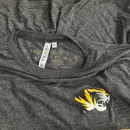 Chicka-d University Of Missouri Tigers Spirit Shirt Women M Mizzou Grey Relaxed