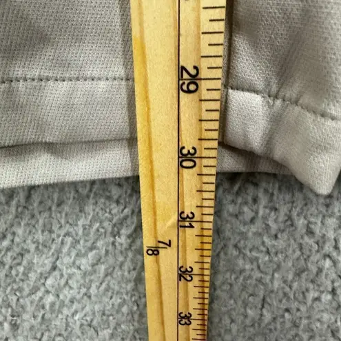 Cider pants womens medium beige high waist wide leg baggy office career basic Tan