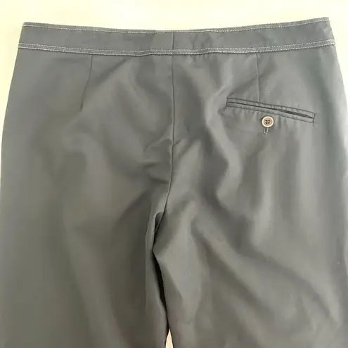 Brunello Cucinelli Gunex by Brunello Cuccinelli Straight Leg Wool Trousers in Black Size 8