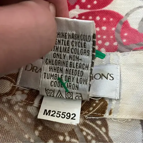 draper's & damon's Vintage Y2K Draper’s & Damon’s Petites Tropical Button-Up Shirt Hibiscus PL