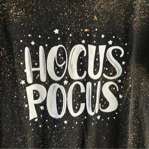 Bella Canvas  Black Bleached Hocus Pocus V Neck Tee Size‎ XL - Image 3