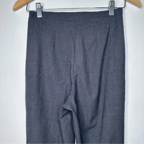 Piazza Sempione Dark Gray Stretch Wool Pleated Tapered Pants Size US 4