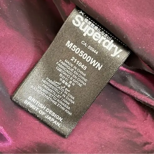 Superdry IDRIS ELBA + Collab Black Jacket Purple Lining Zippered Pockets